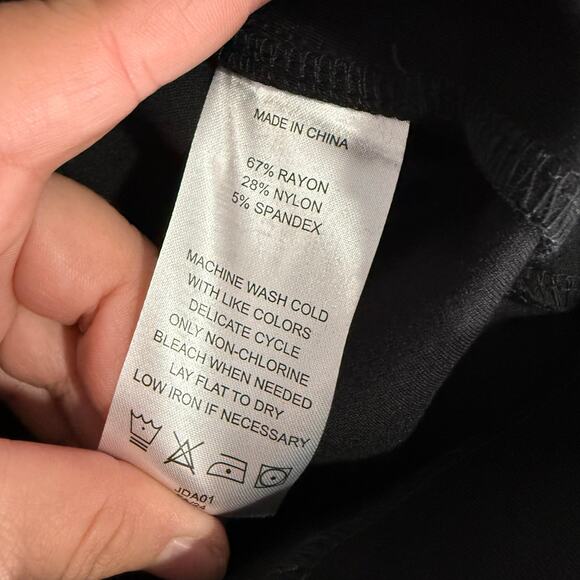 Quince Ultra-Stretch Ponte Pencil Skirt, Black, S - Picture 5 of 5